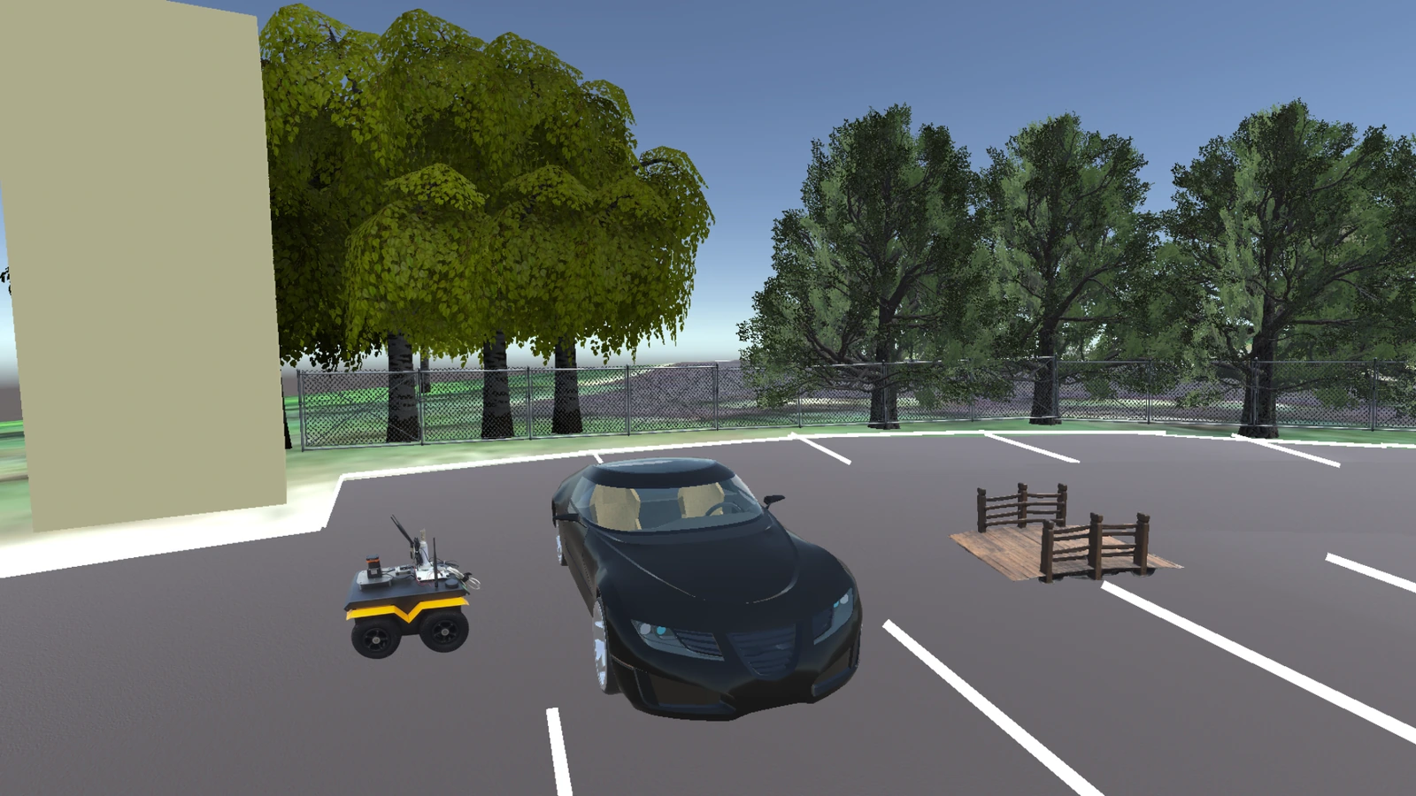 Virtual environment used in the SERN robot co-simulation system